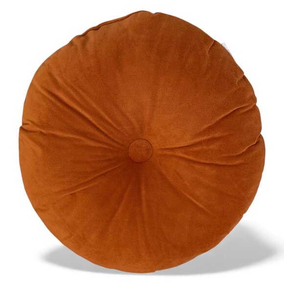 IKEA HANGFUCHSIA Golden Brown Round Pillow 16" - Picture 1 of 4